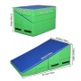 [Warehouse US] Matro ginnastico in tessuto in mesh in PVC pieghevole, dimensioni: 84x60x35cm (verde blu)