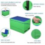 [US Warehouse] Foldable PVC Mesh Cloth Gymnastics Mat, Size: 84x60x35cm (Blue Green)