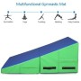 [US Warehouse] Foldable PVC Mesh Cloth Gymnastics Mat, Size: 84x60x35cm (Blue Green)