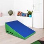 [Almacén de EE. UU.] Mat de gimnasia de tela de malla de PVC plegable, tamaño: 84x60x35cm (verde azul)