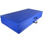 [Entrepôt américain] PVC pvc EVA Exercice Yoga Gymnastics Mat, taille: 120x240x5cm (bleu)