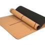 183x68cm luonnollinen korkki TPE-joogamatto Fitness-matot pilates ei-liukumattomia joogamattoja (beige)