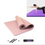 Princess Pink Men and Women Beginners Home Mat de yoga sin deslizamiento con correas y tutoriales y bolsas de red, Tamaño: 1850 x 900 x 10 mm