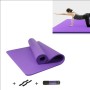 Purple Men and Women débutants Home Not Slip Yoga Mat avec sangles et tutoriel et sac net, taille: 1850 x 900 x 10 mm