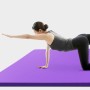 Purple Men and Women débutants Home Not Slip Yoga Mat avec sangles et tutoriel et sac net, taille: 1850 x 900 x 10 mm