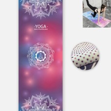 Yoga Mat Blanket Indoor Fitness Exercise Mat Ultra Thin Non Slip Sweat Absorbent Folding Portable Drape Towel, Size:183 x 65cm(Datura Flower  with Colloid)