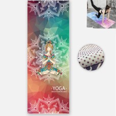 Yogamatte Decke Innenfitness Matte Ultra dünner Slip -Schweiß absorbierender Falten tragbares Drapelhandtuch, Größe: 183 x 65 cm (anmutiger Naman mit Kolloid)