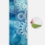 Mat de yoga Mat de ejercicios de ejercicio de condición de condición en el interior Mujer de sudor no deslizante Absorbente Plegador Portable, Tamaño: 183 x 65 cm (anillo anual sin partículas coloidales)