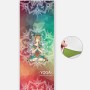 Mat de yoga Mat de ejercicios de ejercicio de fitness interior Mat de sudor no deslizante Absorbente Plegable Portable, Tamaño: 183 x 65 cm (Namán elegante sin partículas coloidales)