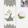 Mat de yoga Mat de ejercicios de ejercicio interior Mat de sudor no deslizante Absorbente Plegable Matus, Tamaño: 183 x 65 cm (Pavo real sin partículas coloidales)