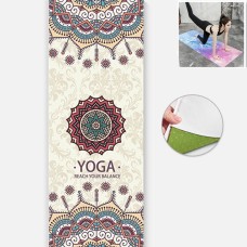 Yoga Mat Indoor Fitness Exercise Mat Ultra Thin Non Slip Sweat Absorbent Folding Portable Mat, Size:183 x 65cm(Cailian  Without Colloidal Particles)