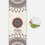 Yogamat inomhus fitness träning matta ultratunna non glid svett absorberande vikning bärbar matta, storlek: 183 x 65 cm (cailian utan kolloidala partiklar)