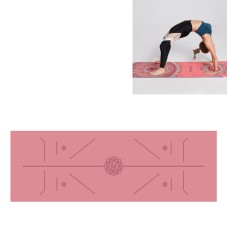 Portable Printed Non-slip Environmental Protection Yoga Mat Drape, Size: 185 x 63cm(Powder Bit Line)