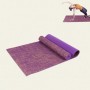 Tappetino yoga in lino in PVC ad alta densità, dimensioni: 183 x 61 x 0,6 cm (viola)