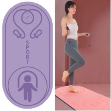 6mm Jump Rope Mat Shock Absorption and Sound Insulation Household Indoor Mute Fitness Exercise Yoga Mat(Violet)