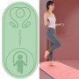 6mm Jump Rope Mat Shock Absorption and Sound Insulation Household Indoor Mute Fitness Exercise Yoga Mat(Matcha Green)