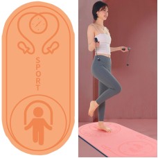 6mm Jump Rope Mat Shock Absorption and Sound Insulation Household Indoor Mute Fitness Exercise Yoga Mat(Orange)