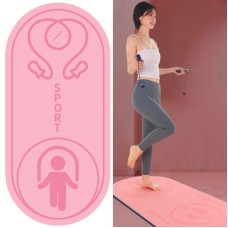 6mm Jump Rope Mat Shock Absorption and Sound Insulation Household Indoor Mute Fitness Exercise Yoga Mat(Pink)