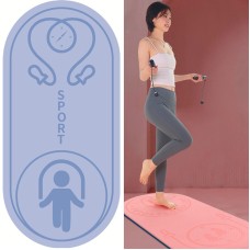 6mm Jump Rope Mat Shock Absorption and Sound Insulation Household Indoor Mute Fitness Exercise Yoga Mat(Blue)