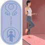 Mat de la cuerda de salto de 6 mm Absorción de choque y aislamiento de sonido Mujer de yoga de ejercicio de condición física de muda (azul)