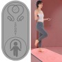 6 mm Sprung Seilmatte Stoßdämpfung und Schalldämmung Haushalt Innenräume Stummschalter Fitness -Training Yogamatte (grau)