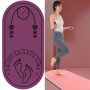 6 mm Sprung Seilmatte Stoßdämpfung und Schalldämmung Haushalt Innenräume Stummschalter Fitness -Training Yogamatte (lila)