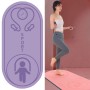 6 mm Sprung Seilmatte Stoßdämpfung und Schalldämmung Haushalt Haushalt Stummschalt Fitness -Übung Yogamatte (Violet + Jump Seil)