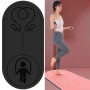 Mat de corde de saut de 6 mm Absorption de choc et isolation sonore Household Indoor Mute Fitness Exercice Yoga Mat (Black + Jump Corde)