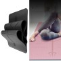 BSJ002 TPE Dubbelskikt tvåfärgade yogamattkondition med kroppslinje, specifikation: 183 x 61 x 0,6 cm (svart)