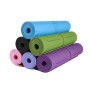 BSJ002 TPE Dubbelskikt tvåfärgade yogamattkondition med kroppslinje, specifikation: 183 x 61 x 0,6 cm (svart)