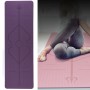 BSJ002 TPE Double couche Mat de fitness en deux couches de la file physique avec ligne de carrosserie, spécification: 183 x 61 x 0,6 cm (violet profond + rose)