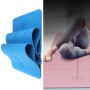 BSJ002 TPE Doppelschicht zweifarbige Yogamatte Fitnessmatte mit Körperlinie, Spezifikation: 183 x 61 x 0,6 cm (Seeblau)