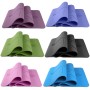 BSJ002 TPE Double couche Mat de fitness en deux couleurs de la couche avec ligne corporelle, spécification: 183 x 61 x 0,8 cm (Violet)