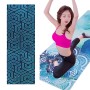 Tryckt mjuk yogamat non-slip yogathandduk, storlek: 185 x 65 cm (fantasy maze)