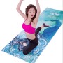 Tryckt mjuk yogamat non-slip yoga handduk, storlek: 185 x 65 cm (geometrisk)