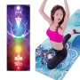 Tryckt mjuk yogamat non-slip yogathandduk, storlek: 185 x 65 cm (drömpenblommor)