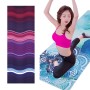 Toalla de yoga de yoga suave impresa, tamaño: 185 x 65 cm (olas coloridas)