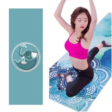 Tryckt mjuk yogamat non-slip yogathandduk, storlek: 185 x 65 cm (Sen Luo Vientiane)