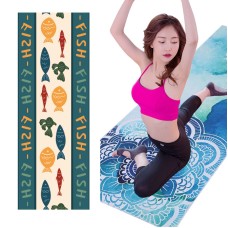 Printed Soft Yoga Mat Non-Slip Yoga Towel, Size: 185 x 65cm(Fishing)