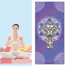 Home Yoga Towel Printing Portable Non-Slip Yoga Blanket, Colour: Elephant  Large