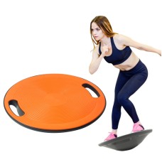 Balance Board Yoga Prone Fitness Twisting Board Exercise Training Non-Slip Balance Board with Hand Grasping Hole(Orange)