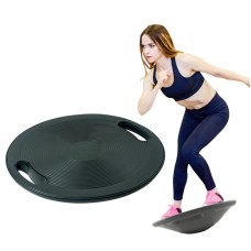 Balance Board Yoga Prone Fitness Twisting Board Exercise Training Non-Slip Balance Board with Hand Grasping Hole( Black)