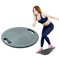 Balance Board Yoga Prone Fitness Twisting Board Exercise Training Non-Slip Balance Board with Hand Grasping Hole( Gray)
