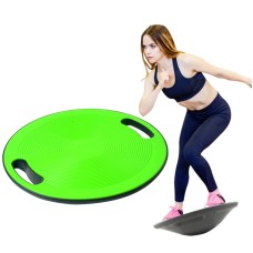 Balance Board Yoga Prone Fitness Twisting Board Exercise Training Non-Slip Balance Board with Hand Grasping Hole(Green)