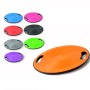 Balance Board Yoga Prone Fitness Twisting Board Exercise Training Non-Slip Balance Board with Hand Grasping Hole(Green)