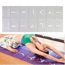 YM15C Portable Travel Thick Fold Yoga Pad Student Nnap Mat, Thickness: 5mm (Light Gray Print)