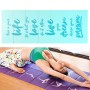 YM15C Voyage portable épais pli de yoga tampon nnap tapis nnap, épaisseur: 5 mm (bleu clair imprimé)