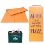 YM15C Portable Travel Thick Fold Yoga Pad Student Nnap Mat, Thickness: 5mm (Orange Print)