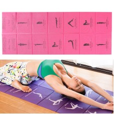 YM15C Portable Travel Thick Fold Yoga Pad Student Nnap Mat, Thickness: 5mm (Rose Red Print)