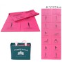 YM15C Portable Travel Thick Fold Yoga Pad Student NNAP MAT, Tjocklek: 5mm (Rose Red Print)